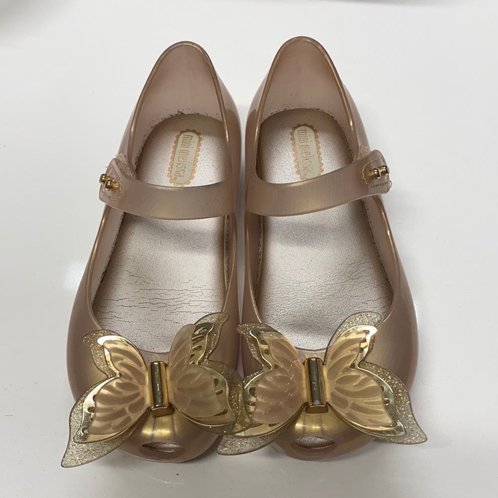 Mini Melissa Gold Butterfly Mary Jane